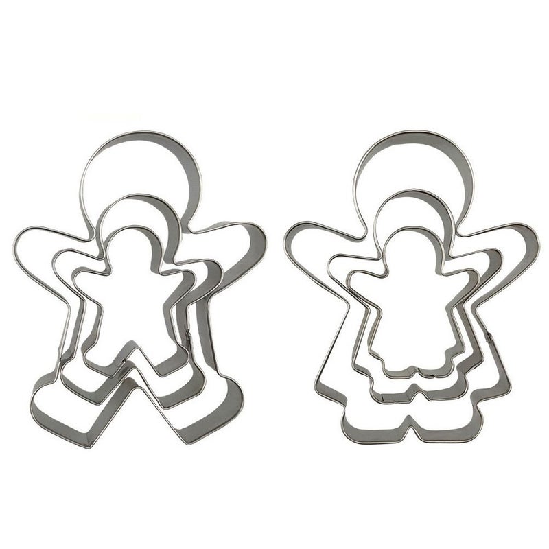 SOSOHOME Funny Gingerbread Man Cookie Cutters, Boy and Girl Cookie Cutter Set Molds, 6 Piece - Image 4
